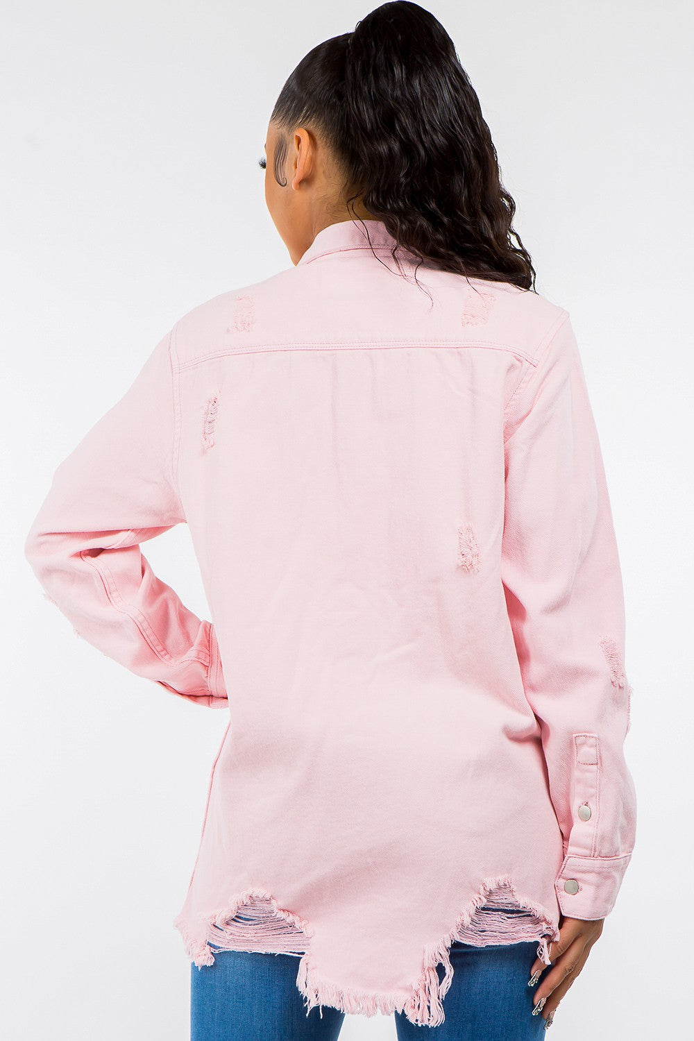 Lillian Denim Jacket in Pink