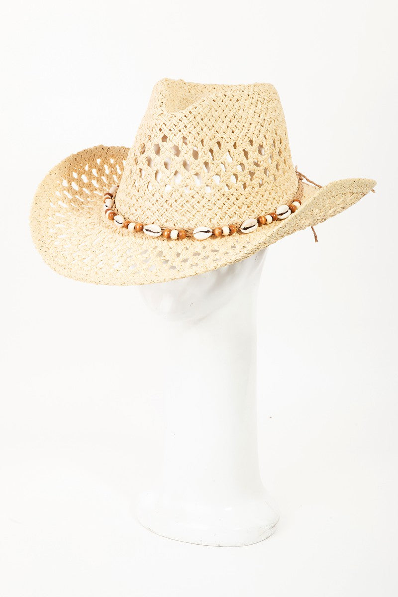Los Cabos Shell Straw Hat