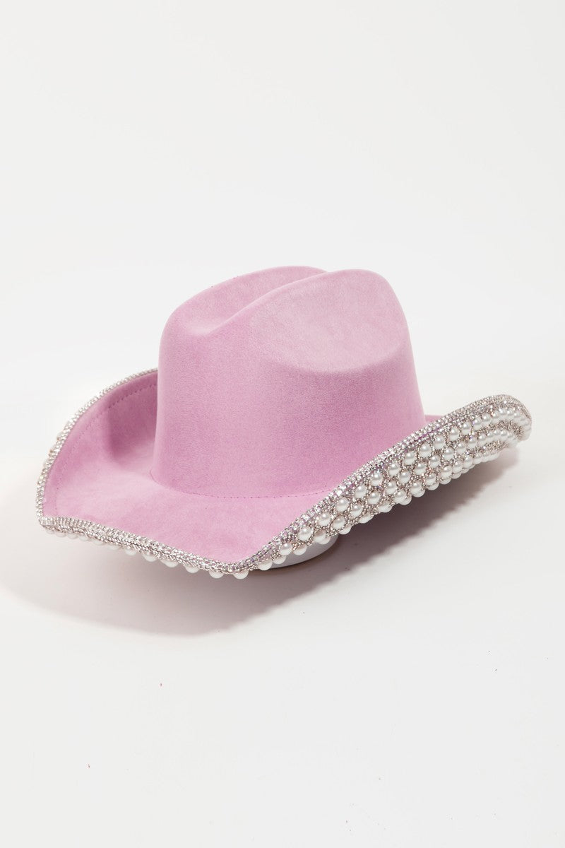 Riley Pearl Trim Cowboy Hat