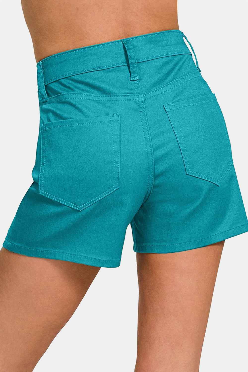 Lily teal Denim Shorts