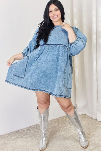 Shania Denim Babydoll Dress