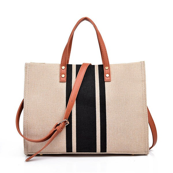 Emma Canvas Stripe Tote