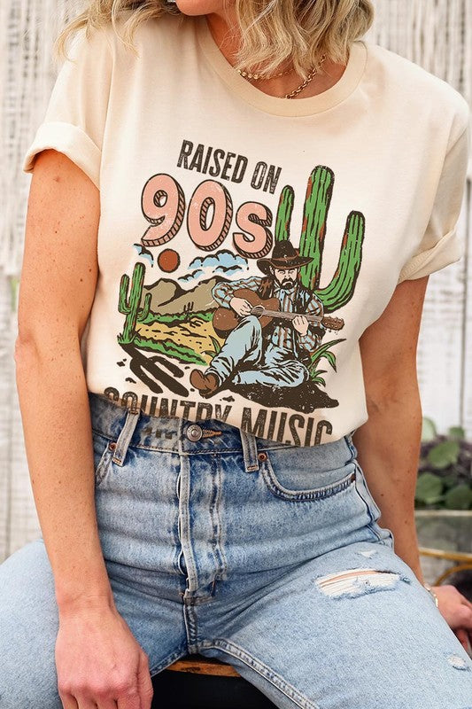 Plus Raised on 90’s Country Cactus Tee