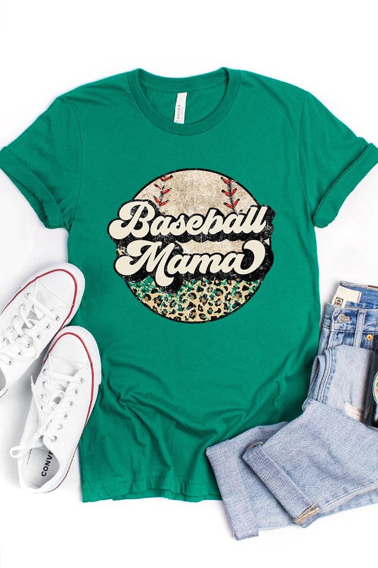 Baseball Mama Leopard Tee