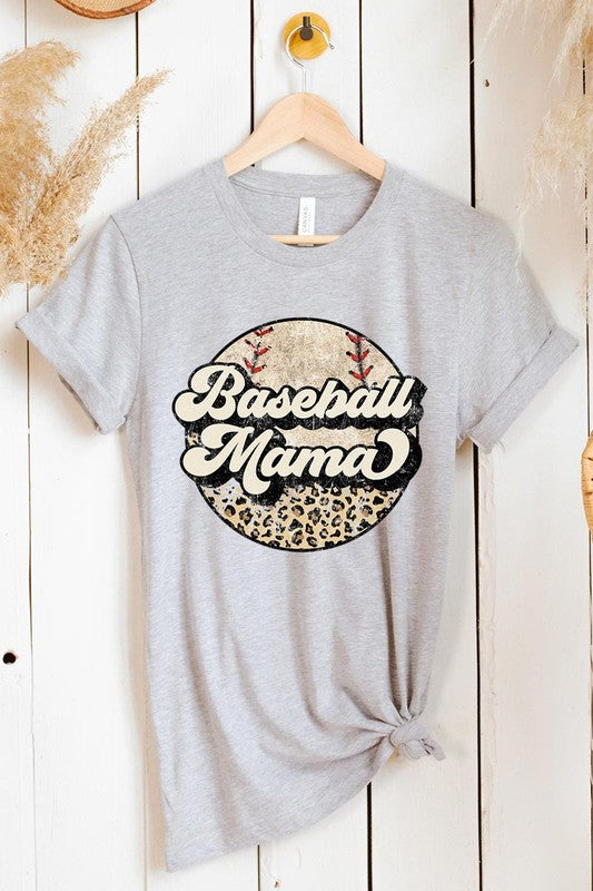 Plus Baseball Mama Leopard Tee