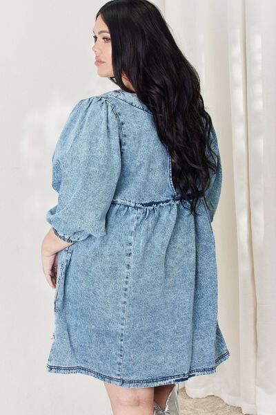 Shania Denim Babydoll Dress