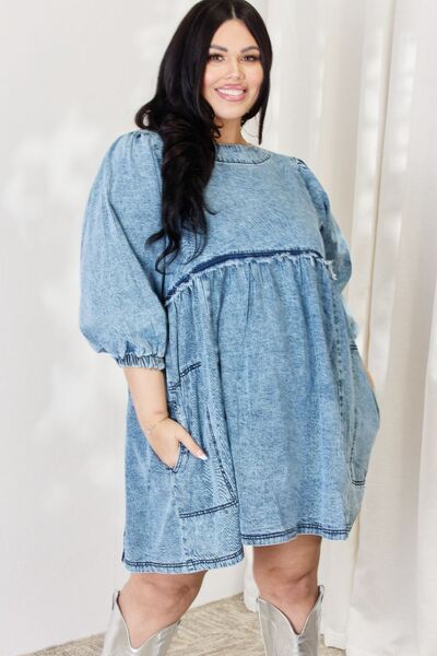 Shania Denim Babydoll Dress