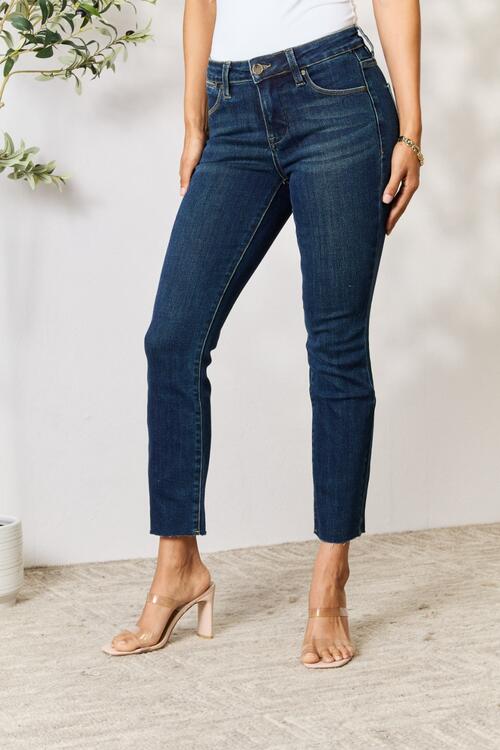 Shana Raw Hem Straight Jeans